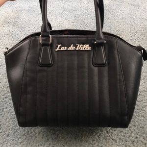 Lux De Ville Mini Matte Black Tote purse